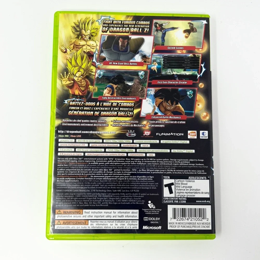 Dragon Ball Z: Ultimate‎ Tenkaichi, Microsoft Xbox 360 Video Game